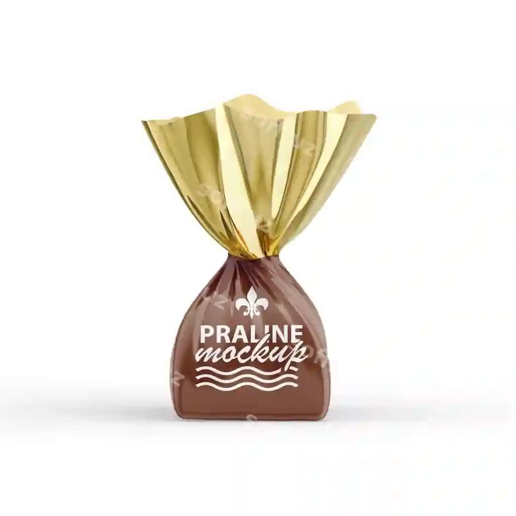 Aylantirish orama shokolad modeli | Twist wrap chocolate mockup