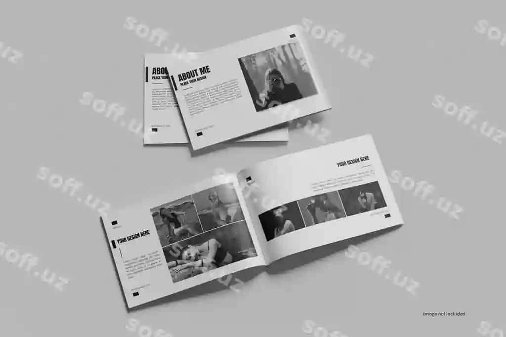 Manzarali magazin katalog namunasi | Landscape magazine catalog mockup