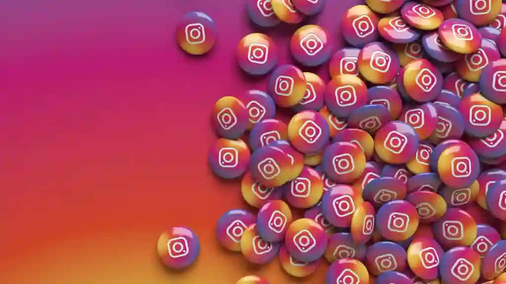 Lot 3D instagram yaltiroq tabletkalari rangli gradient fon | Lot 3d instagram glossy pills colorful gradient background