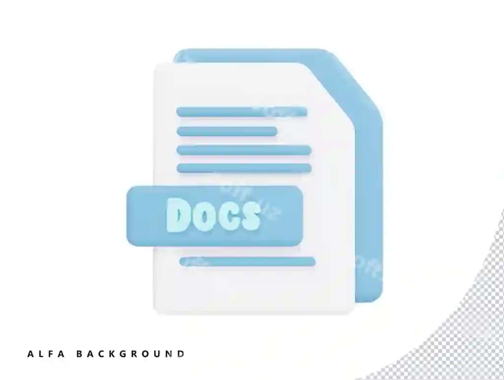 Hujjat fayli 3d vektor ikonka, minimal karyakter uslubida | Docs file with 3d vector icon cartoon minimal style