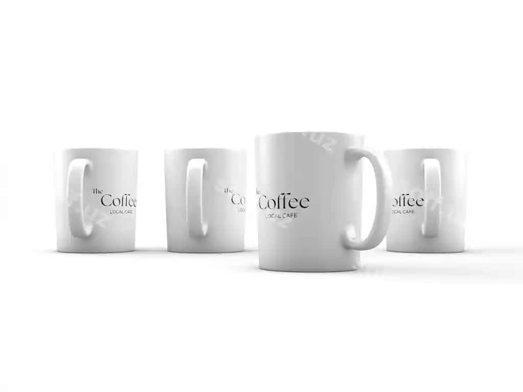 Haqiqiy kofe mugi mockup dizayni | Realistic coffee mug mockup design
