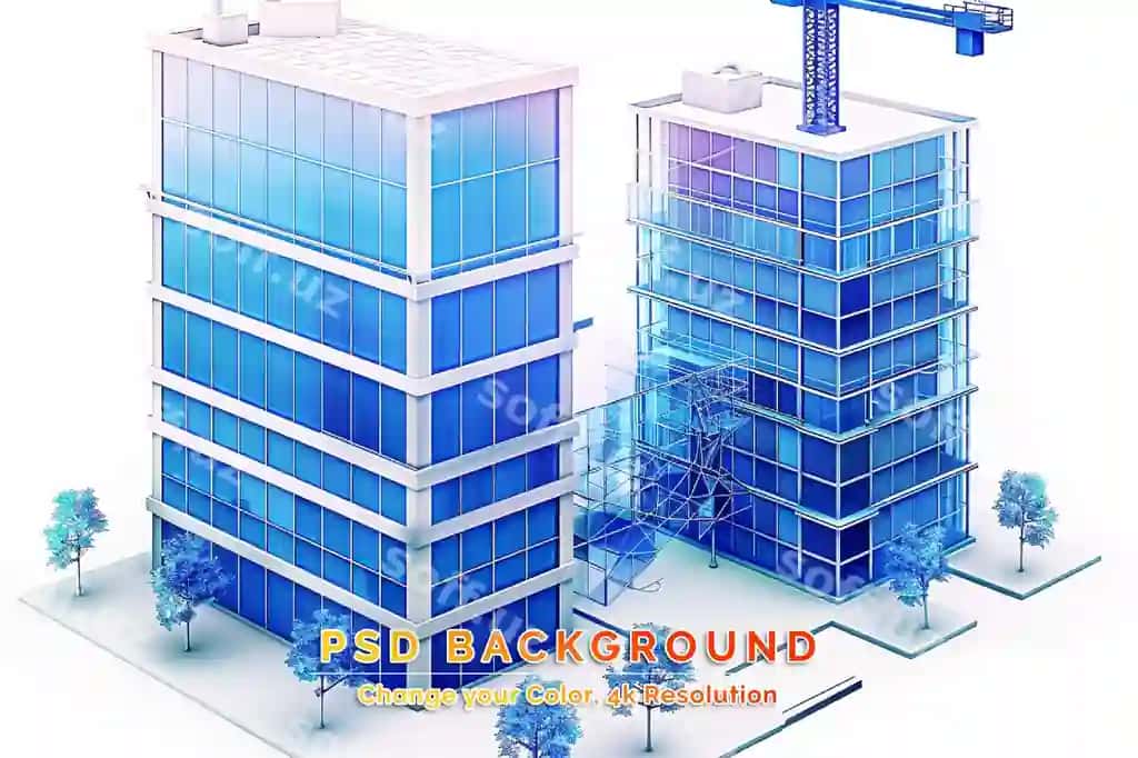 Shahar konsepsiyasining foni va kran bilan tushirilgan fon | City blueprint background with crane