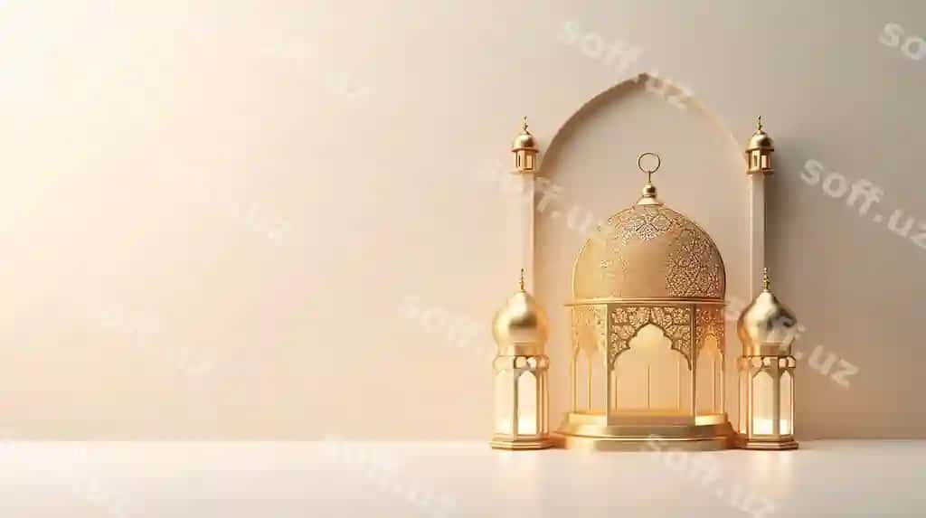 Ajralgan Islomiy orqa fonda Ramazon bayrami | Isolated islamic background ramadan celebration