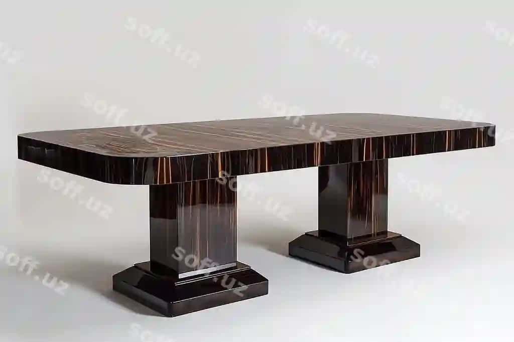 Foto qulay zamonaviy shirin chinar ovqatlanish stoli | Photo comfortable modern majestic pine dining table
