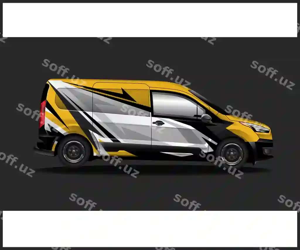 Sport mashina o'ralgan anqari racing dizayni | Sport car wrap abstract racing design