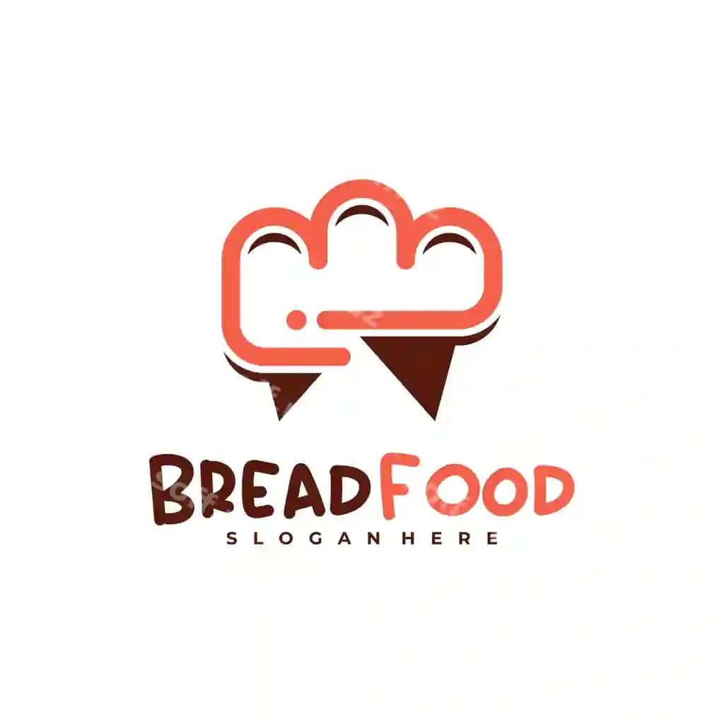 Chat non ovqat logotip vektor shablon ijodiy non logotipi dizayni | Chat bread food logo vector template creative bread logo design