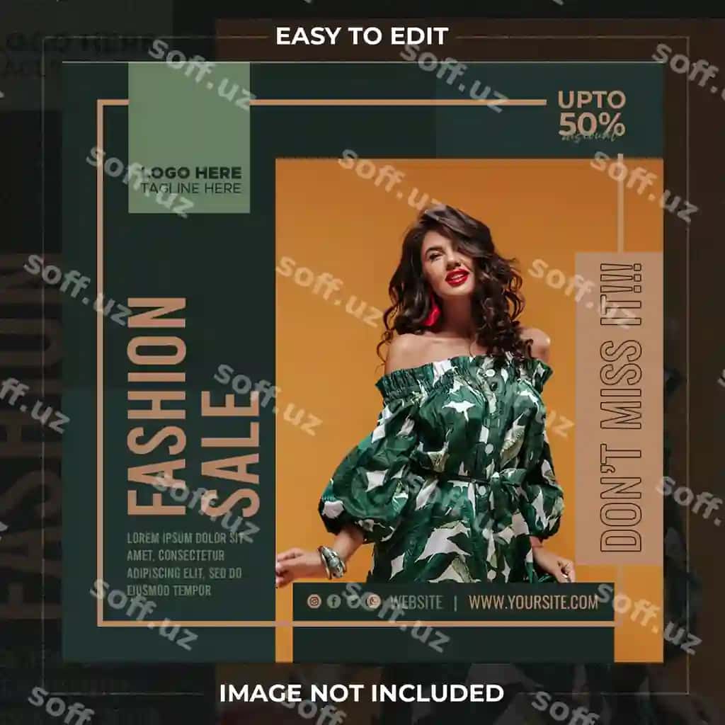 Moda aktsiyasi uchun Instagram postlari to'plami | Fashion sale instagram posts collection