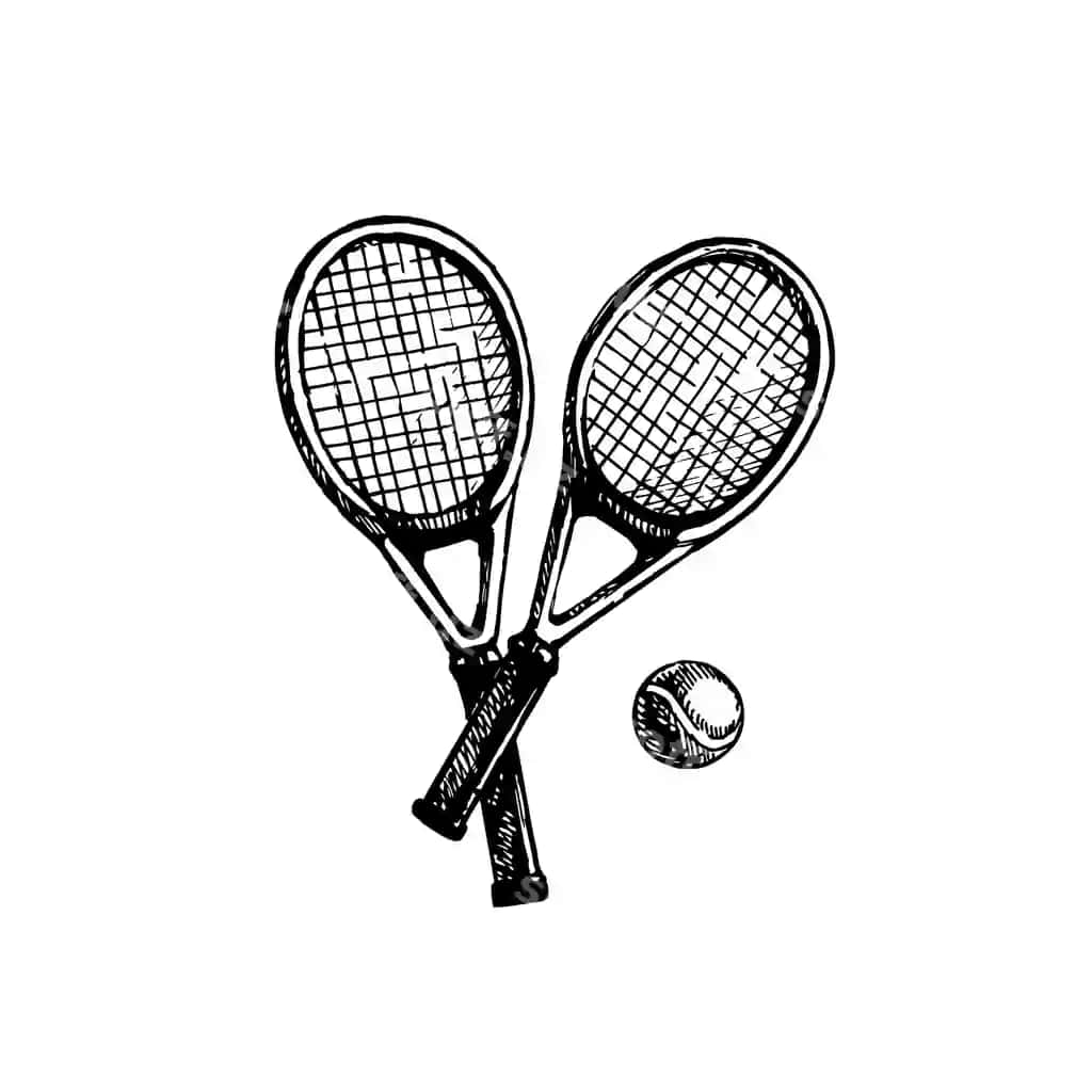 Qo'l bilan chizilgan sport tennis vektor illustratsiyasi | Hand drawn sketch sport tennis vector illustration