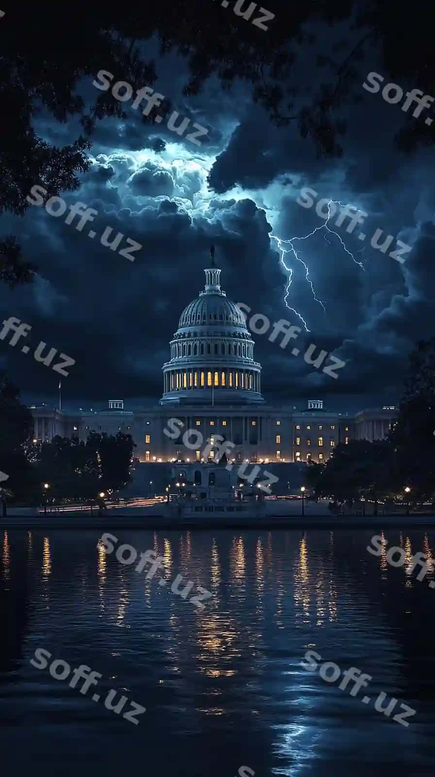 Kapitol shamoli kapital binosi dramatik osmonlar | Capitol thunderstorm capitol building dramatic skies