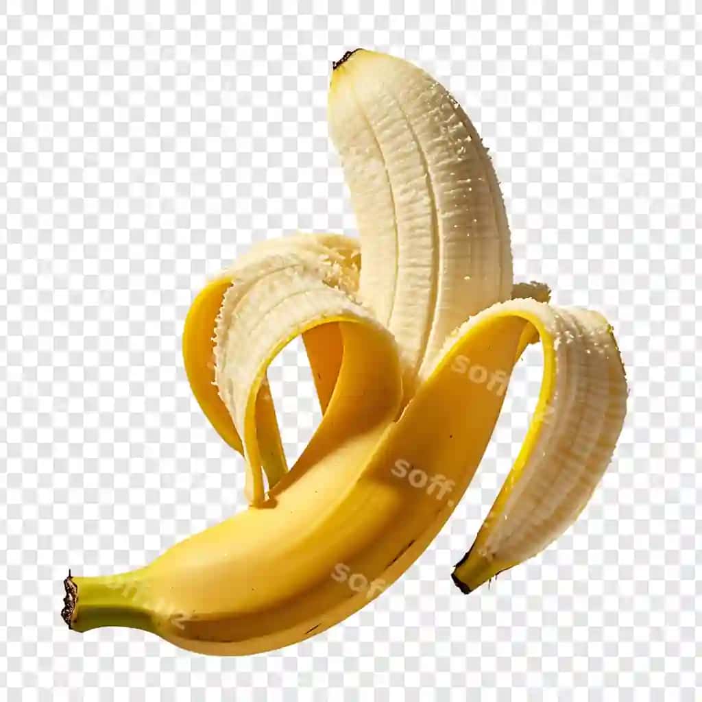 Mazali banan ajraltirilgan shaffof fon | Delicious banana isolated transparent background