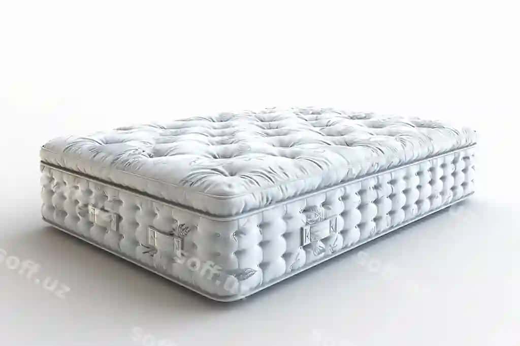 Zamonaviy mattress ajraltirilgan oq fonda | Modern mattress isolated white background