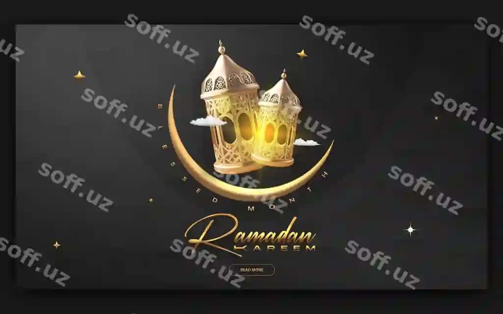 Zamonaviy Ramazon ijtimoiy tarmoqlar baneri bepul psd | Modern ramadan social media banner free psd