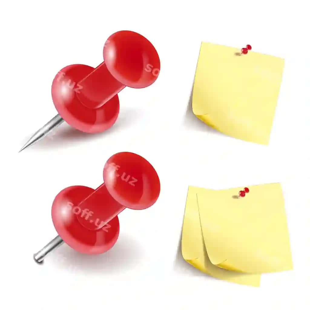 Pushpin ikonlari varaqalarni izolyatsiya qiladi | Pushpin icons note papers isolated