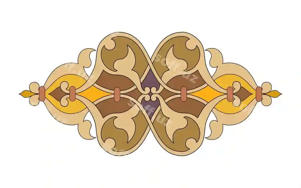 Eski gulli kalligrafiyaviy gulli vignet rim burchlari dekorativ | Vintage floral calligraphic floral vignette scroll corners ornamental