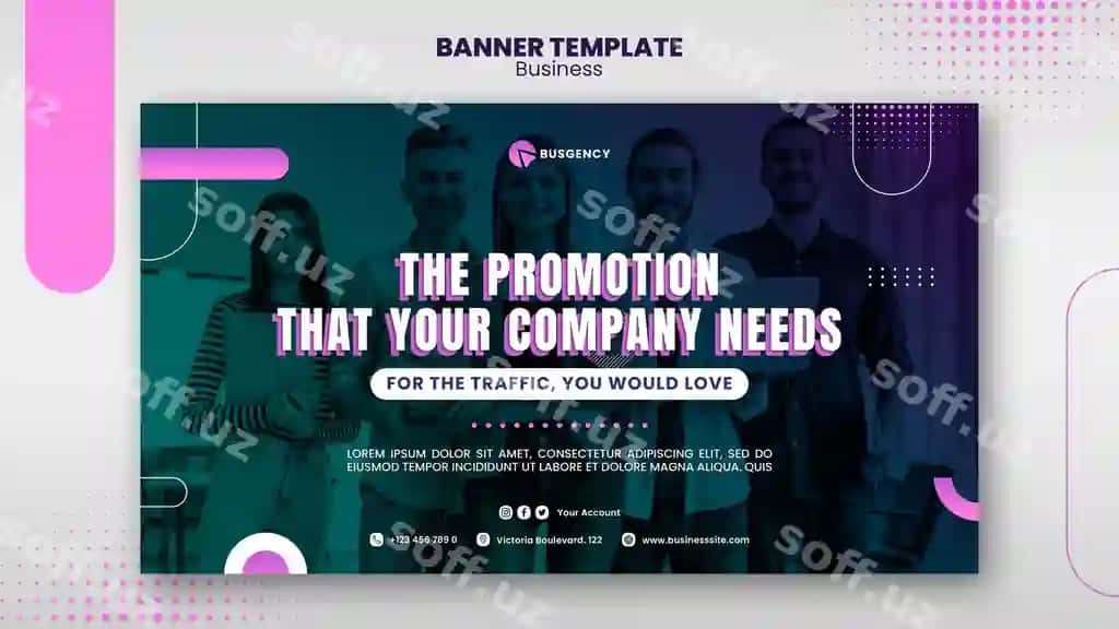 Gradientli biznes dizayn shabloni | Gradient business design template