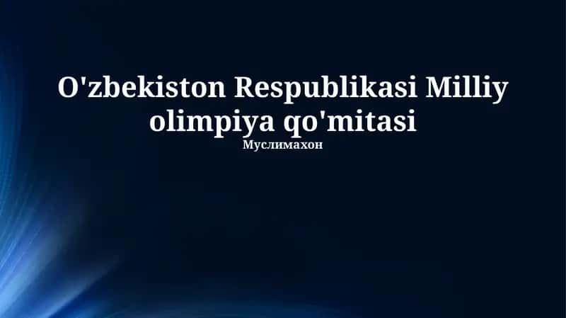 Oʻzbekiston Respublikasi Milliy Olimpiya Qoʻmitasi