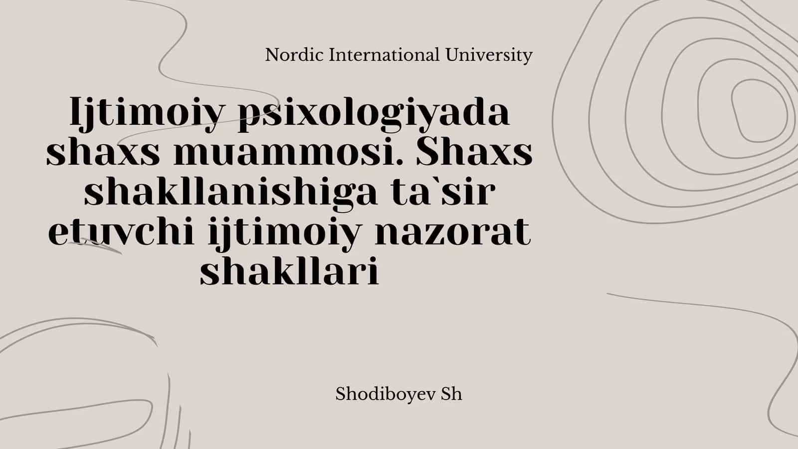 Ijtimoiy Psixologiyada Shaxs Muammosi