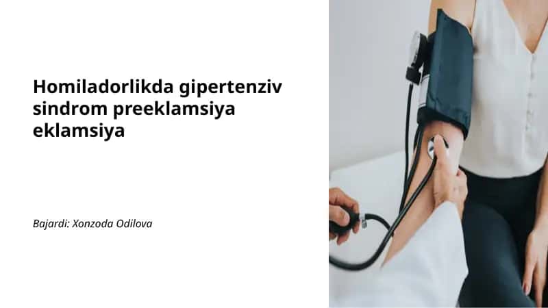 Gipertenziv sindrom preeklamsiya eklamsiya