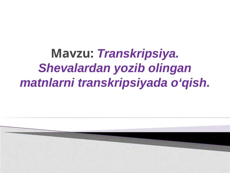 Transkripsiya