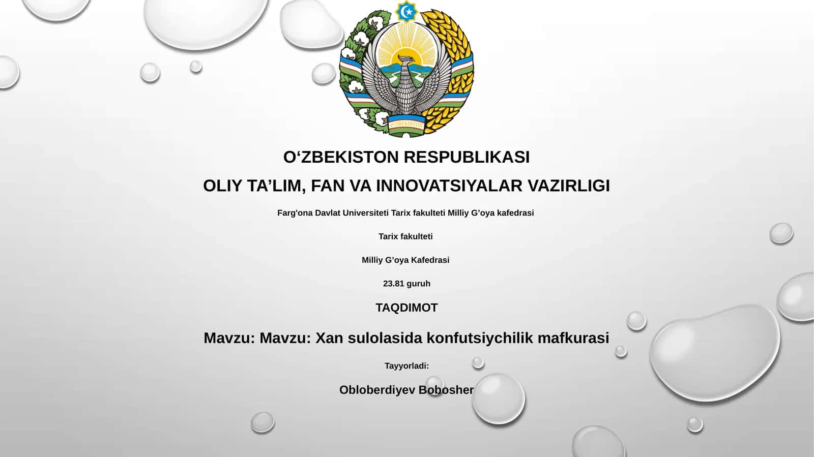 Xan sulolasida konfutsiychilik mafkurasi