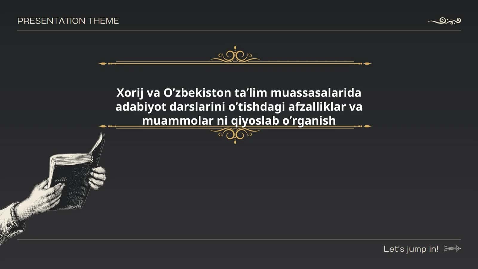 Xorijiy taʼlim muassasalarida adabiyot darslarining metodikasi