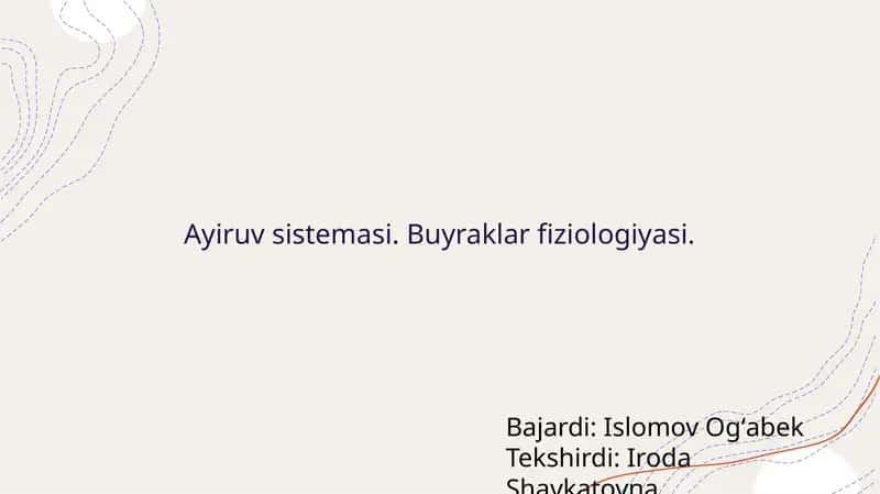 Buyraklar fiziologiyasi