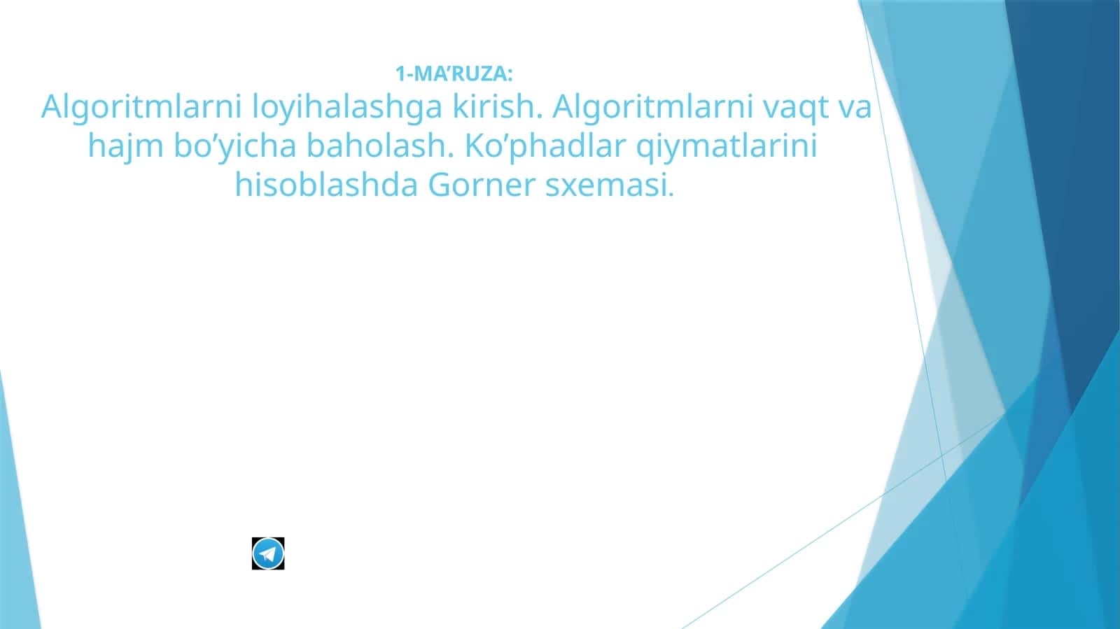 Algoritm tuzish prinsiplari