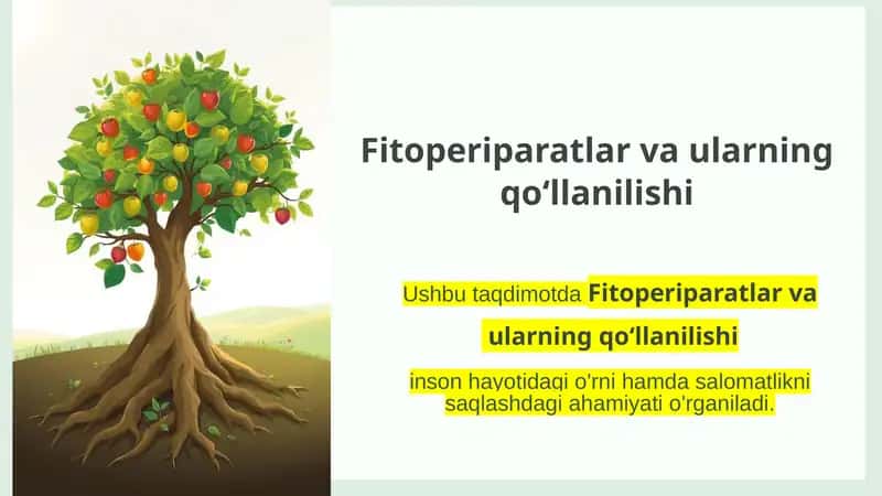 Fitoperiparatlar va ularning qo‘llanilishi