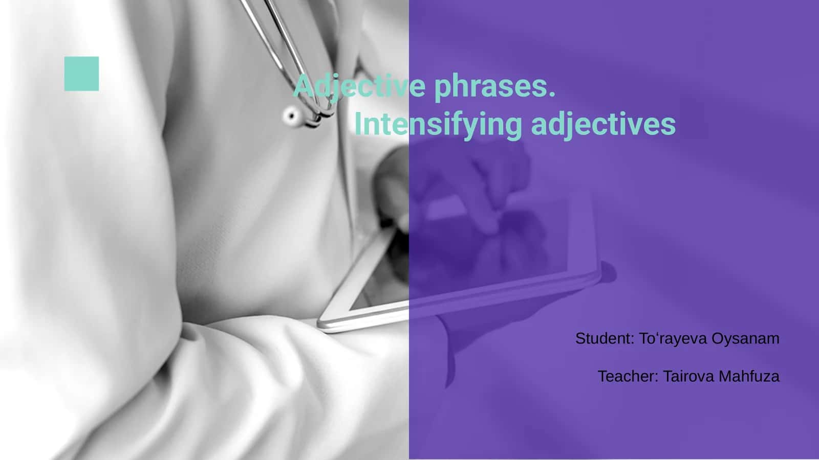 Adjective phrases
