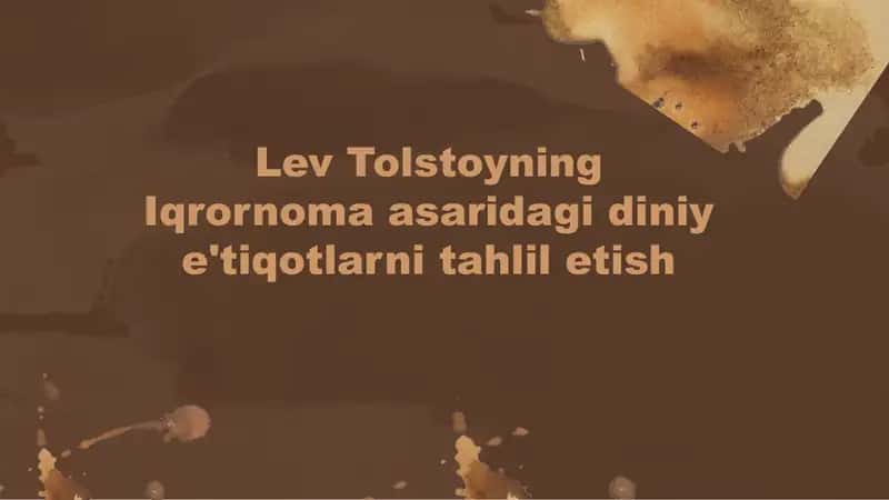 Lev Tolstoyning Iqrornoma