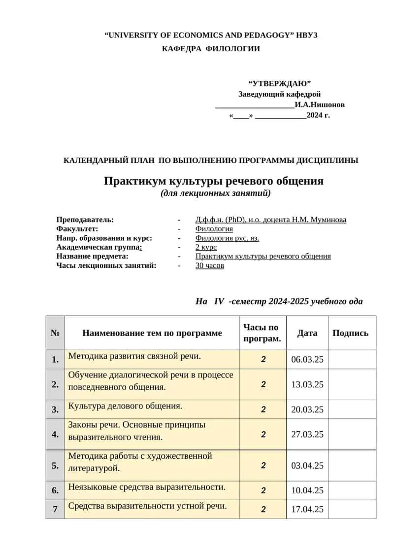 Практикум культуры речевого общения