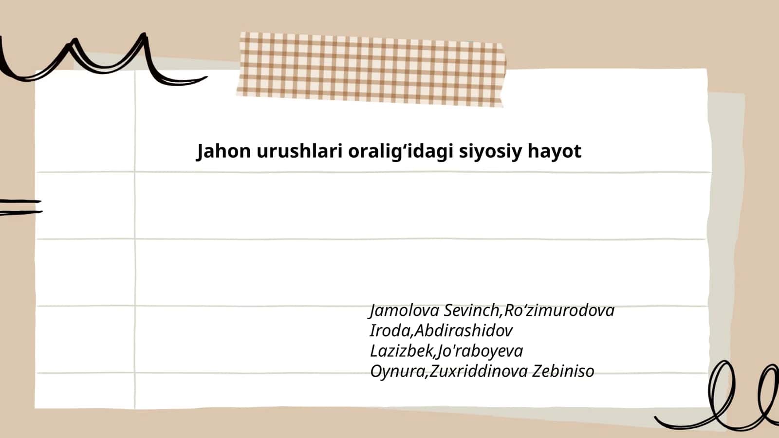 Jahon urushlari oraligʻidagi siyosiy hayot
