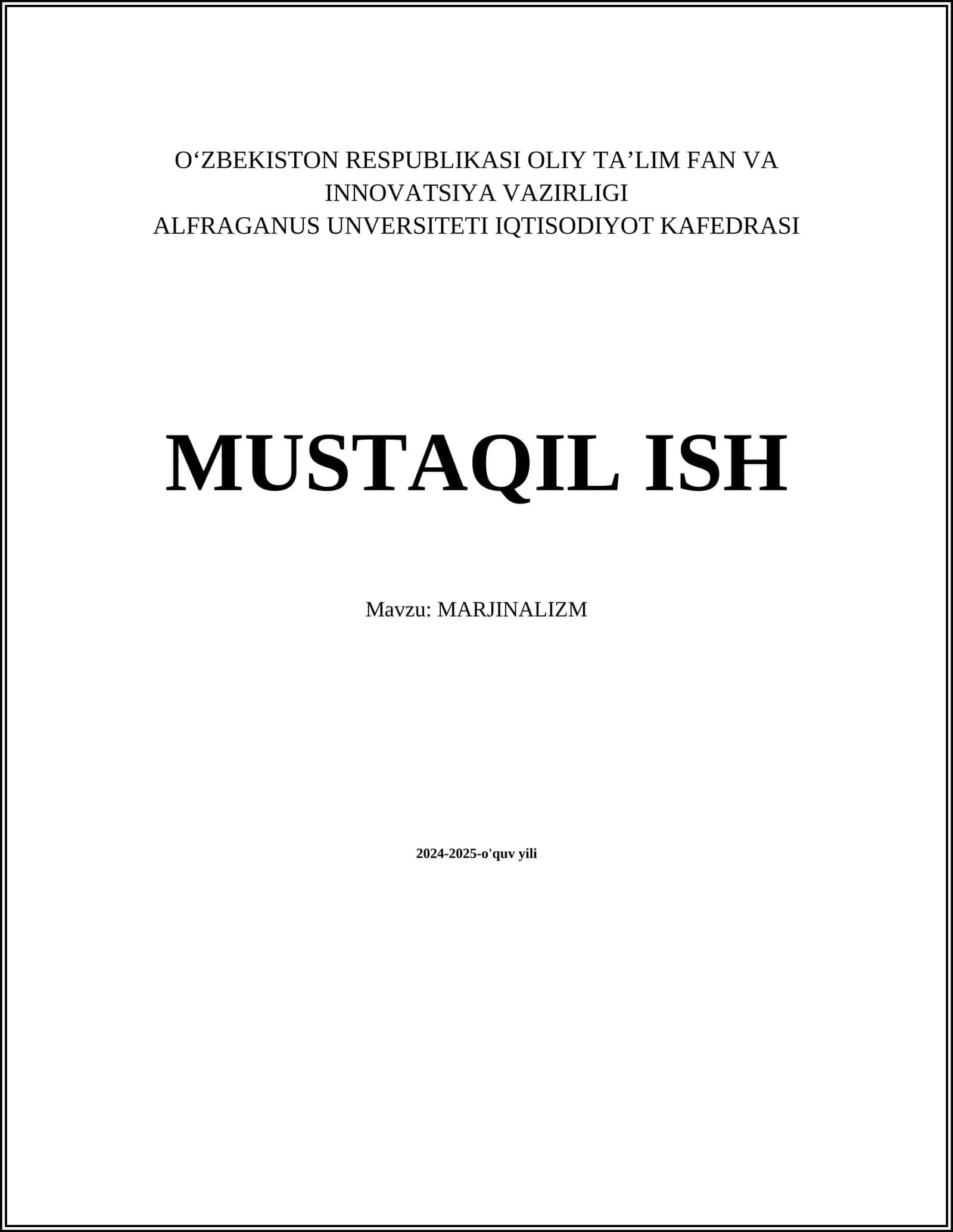 MARJINALIZM