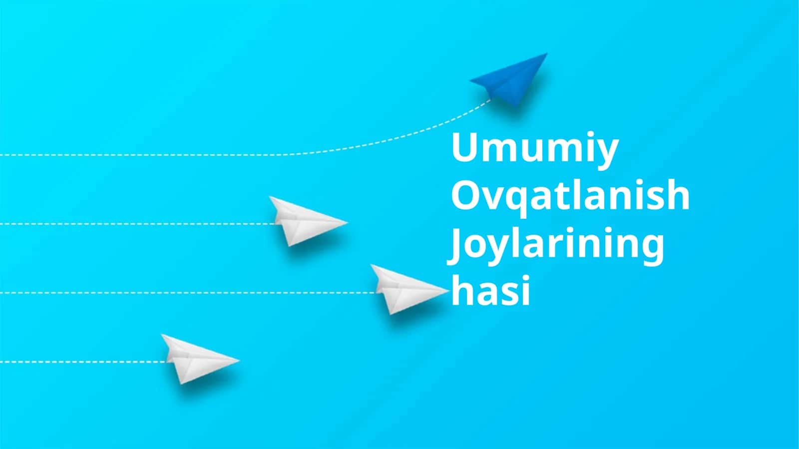 Umumiy Ovqatlanish Joylarining Loyihasi