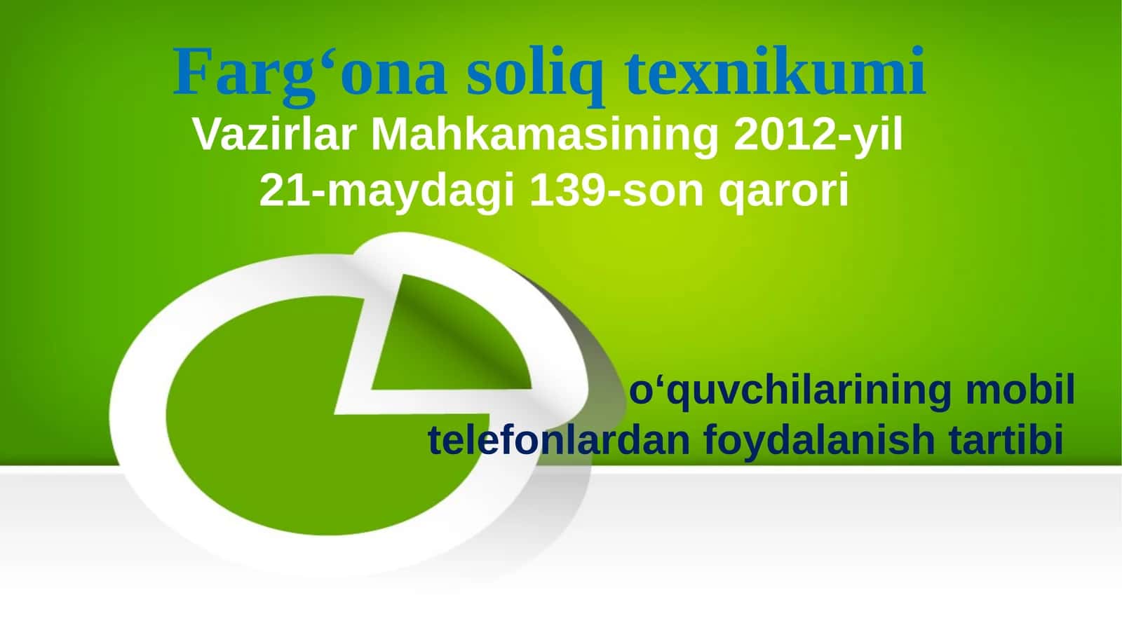 Vazirlar Mahkamasining 2012-yil 21-maydagi 139-son qarori