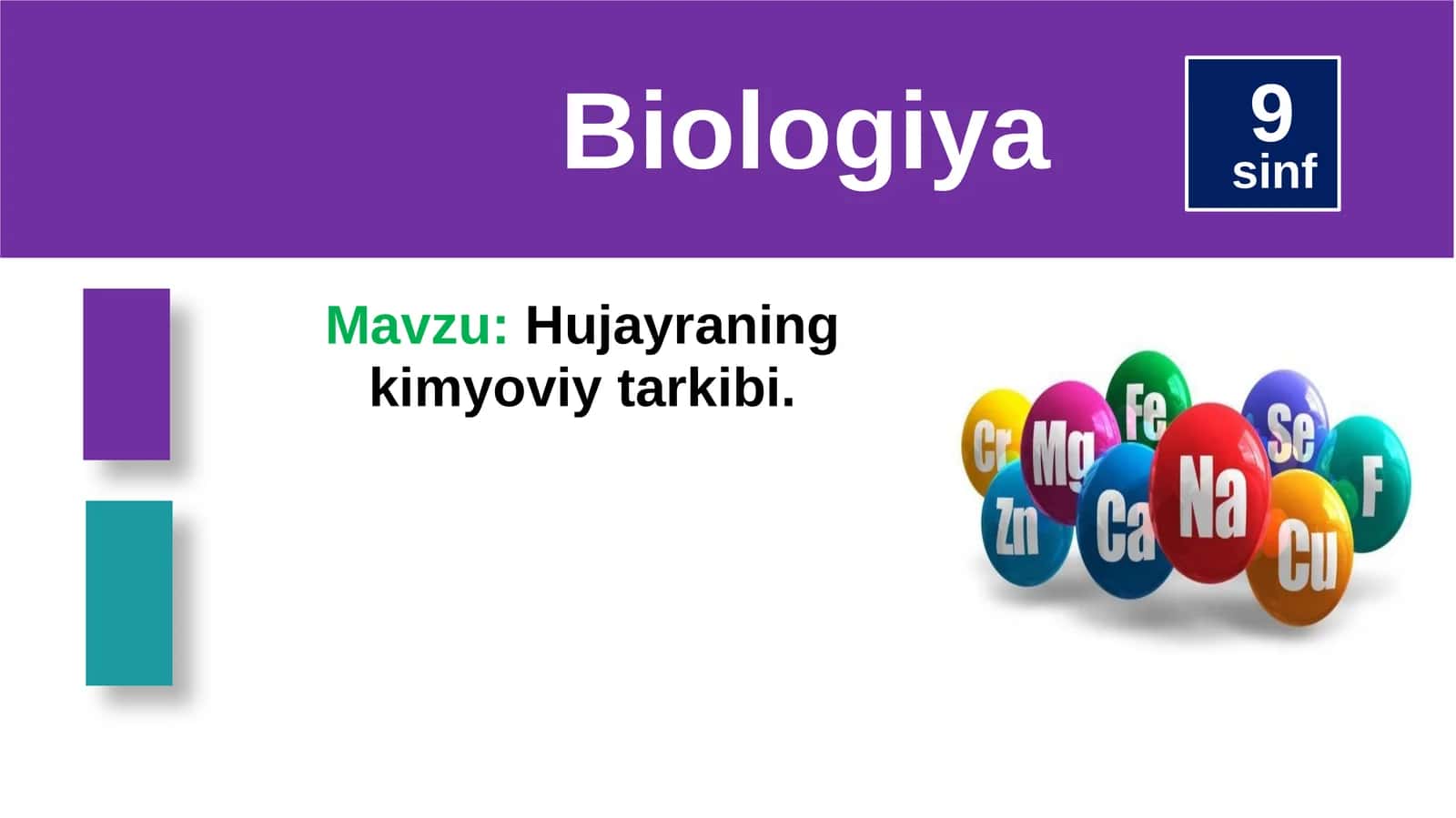 Hujayraning kimyoviy tarkibi