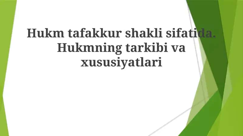 Hukmning tuzilishi