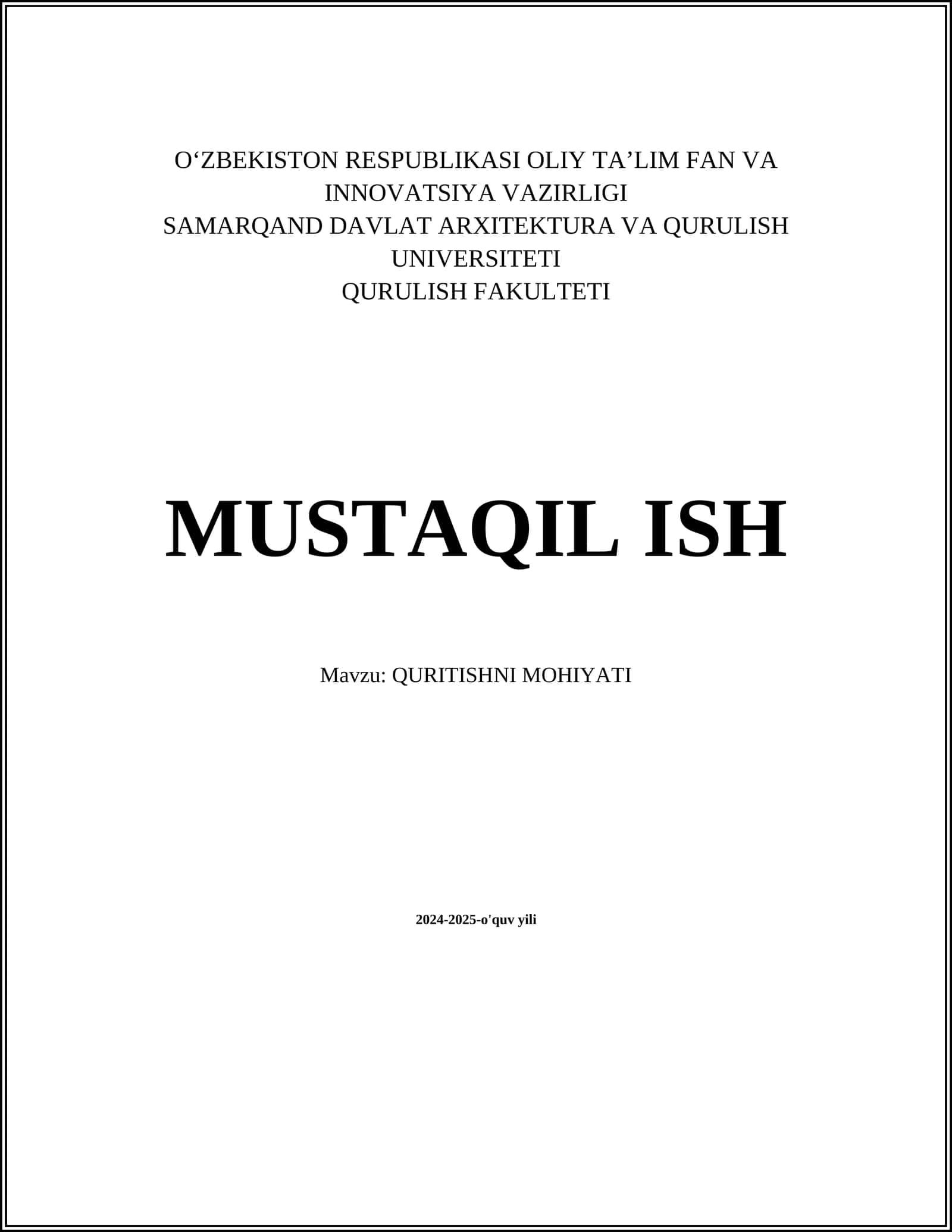 Quritishni Mohiyati