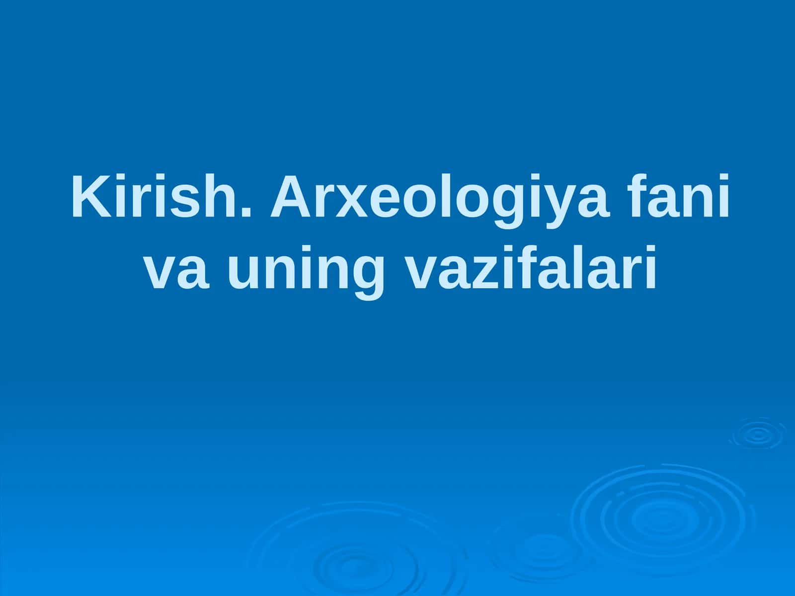 Ma’ruza rejasi