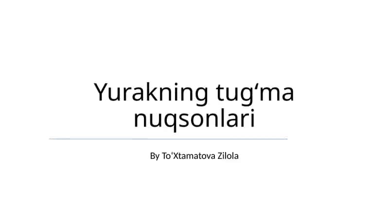 Yurakning tugʻma nuqsonlari