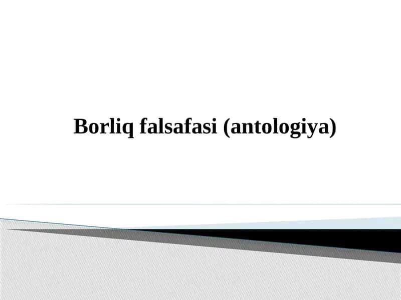 Borliqfalsafasi(antologiya)