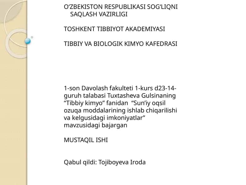Sun’iyoq silozu qamoddalarining ishlab chiqarilishi va kelgusidagi imkoniyatlar