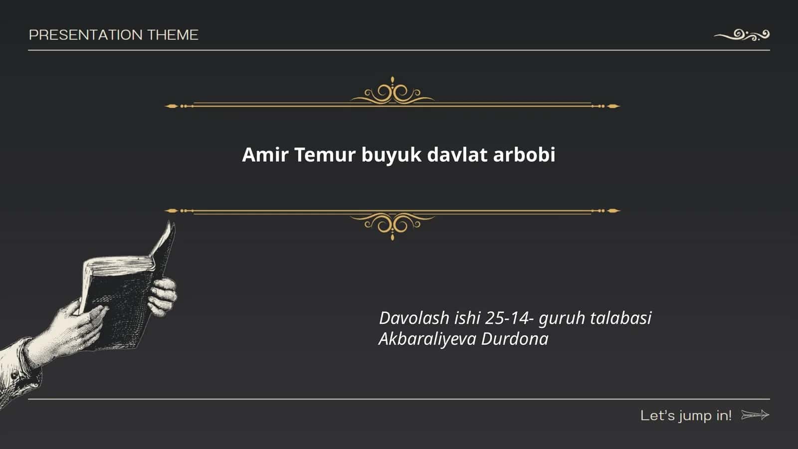 Amir Temur buyuk davlat arbobi
