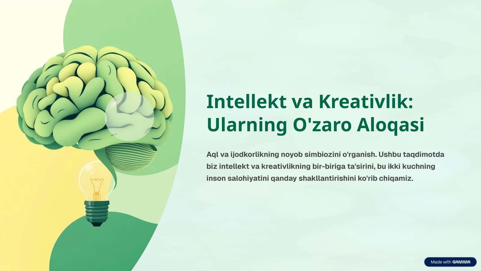 Intellekt va Kreativlik: Ularning O'zaro Aloqasi
