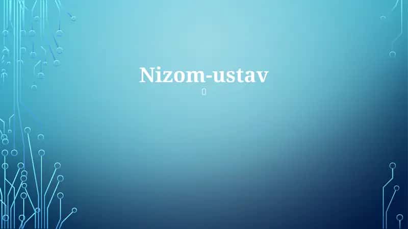Nizom-ustav