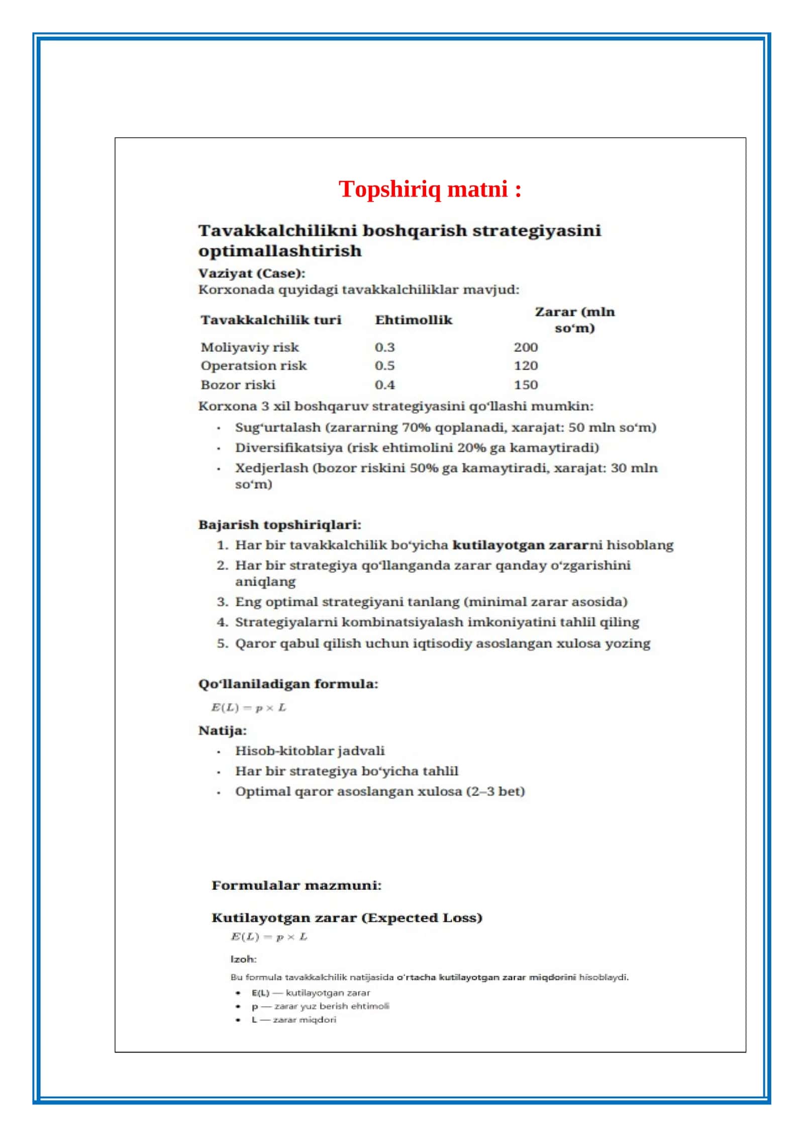 TAVAKKALCHILIKNI BOSHQARISH: TO‘LIQ ILMIY TAHLIL