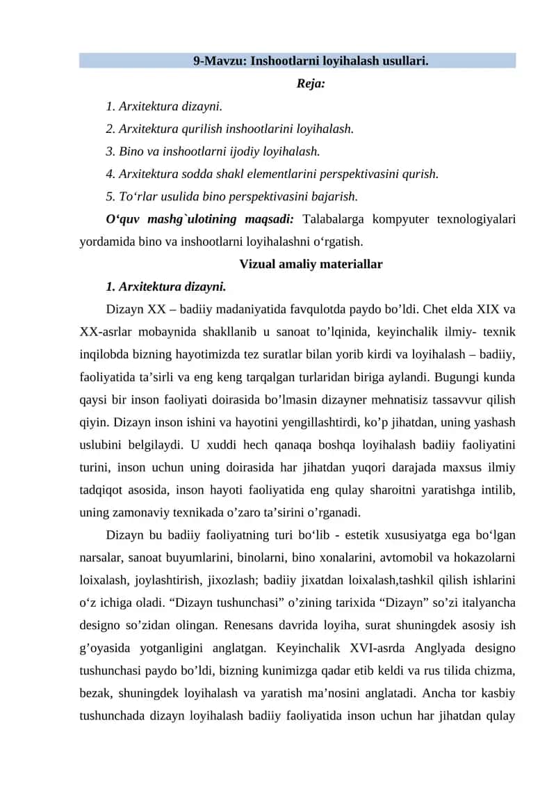 Arxitektura dizayni