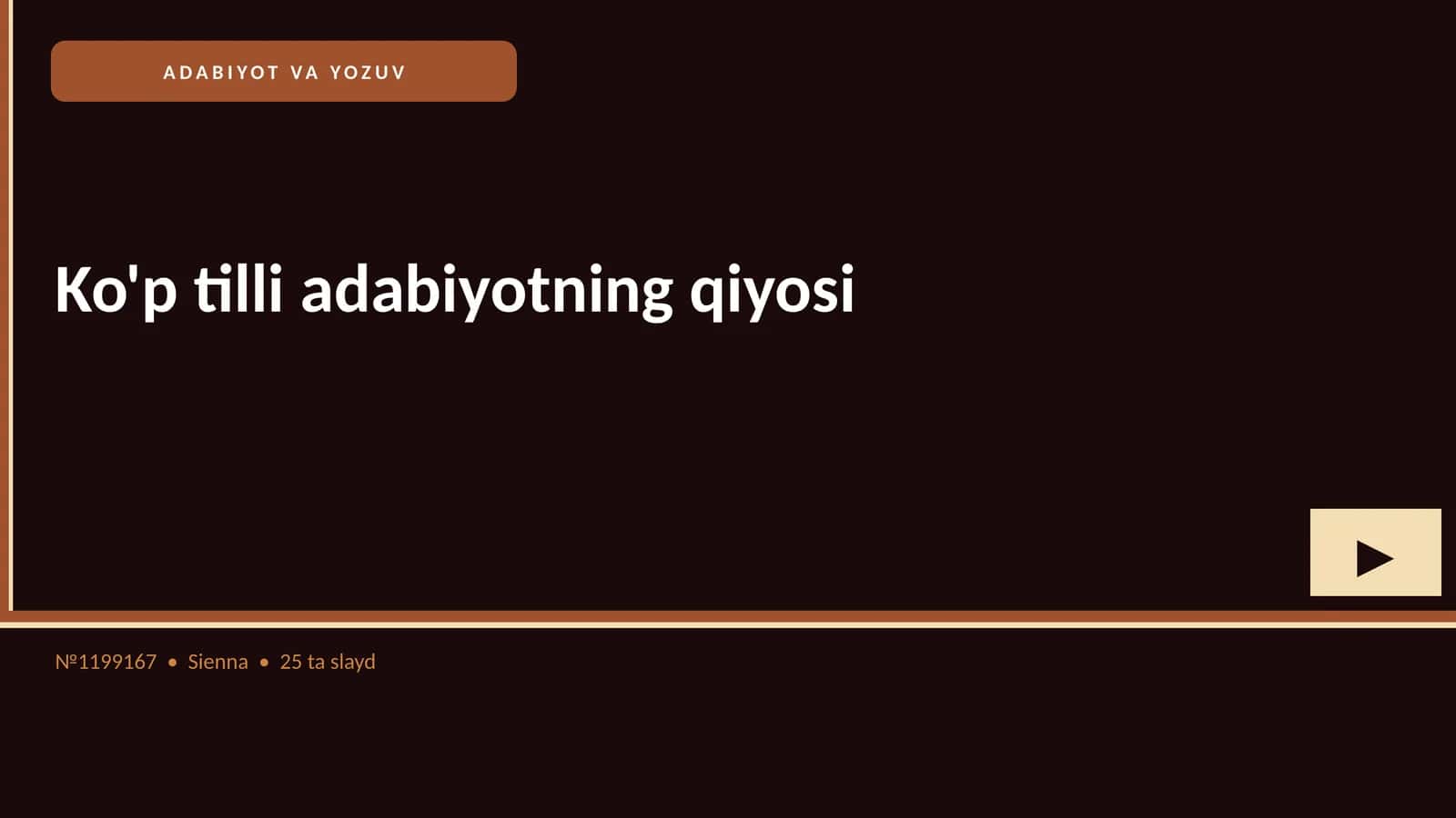 Ko'p tilli adabiyotning qiyosi