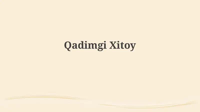 QadimgiXitoy