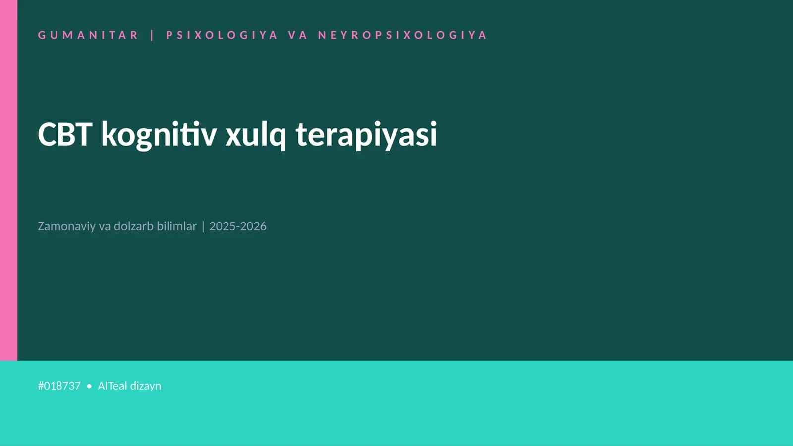 CBT kognitiv xulq terapiyasi